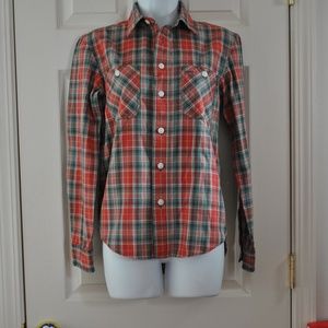 RRL Ralph Lauren plaid button down shirt size 2